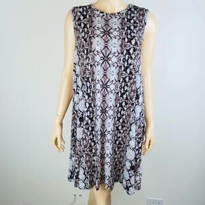 Nicole Miller snake skin fit and flare dress